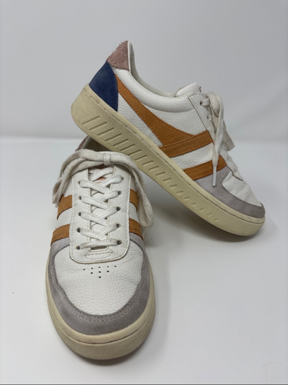 Gola White & Tan Low-Top Sneakers 6 - Picture 2 of 7